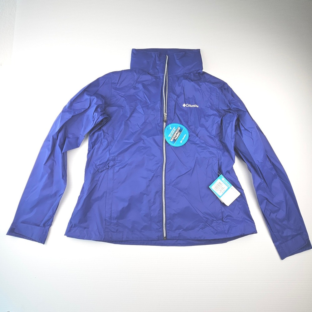 Columbia Womens Switchback II Jacket Indigo Waterproof Windbreaker XL RL2149-587